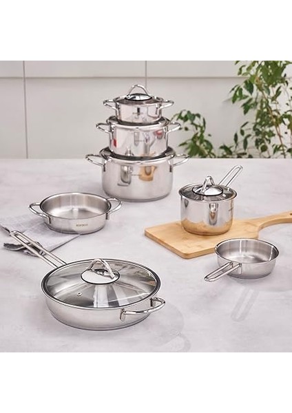 Ada V2 12 Parça Çelik Tencere Seti fiyatları