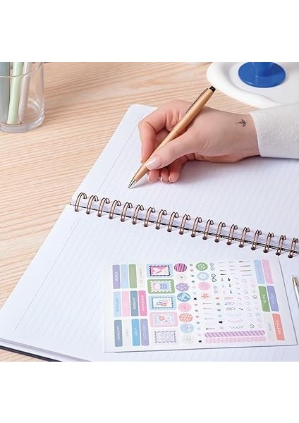 20X28 Spiralli Sert Kapak Lastikli Kareli Not Defteri Lacivert modelleri