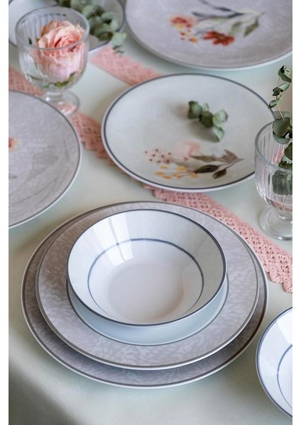 Porselen Zeugma 24 Parça 6 Kişilik Yemek Takımı 885699