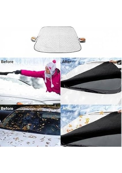 Oto Branda Araç Buz Kar Güneş Koruyucu Yarım Branda Araba Oto Kar Buz Önleyici Ön Cam Koruyucu indirimleri