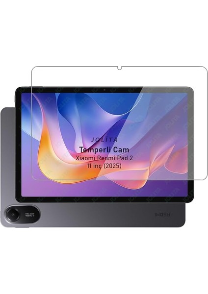 Xiaomi Redmi Pad 2 11 Inç Uyumlu Temperli Ekran Koruyucu Kırılmaz Cam 2025 11"