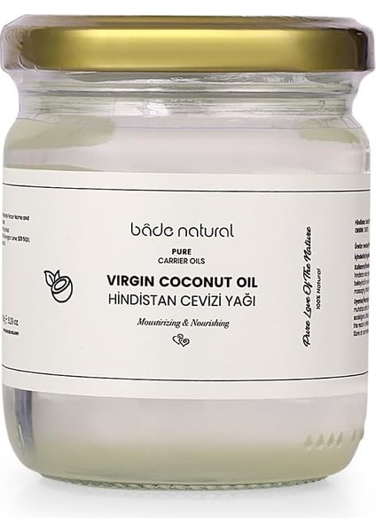 Natural Hindistan Cevizi Yağı Soğuk SIKIM%100 Saf 150 gr