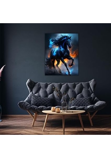 Baskılı Sayılarla Boyama Hobi Seti (Çerçeveli) 60X75 Cm: Siyah Inci fırsatları