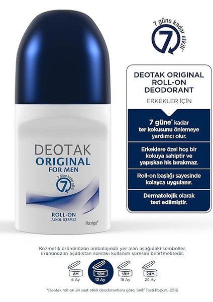 Original Erkek 7 Güne Kadar Etkili Roll-On Deodorant 35 ml modelleri