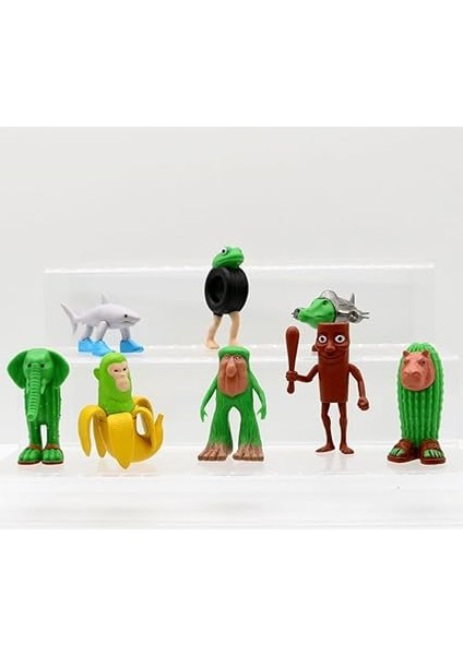 Tung Tung Tung Sahur Figürü Anime 3D Baskılı Hayvan Modeli Tralalelo Tralala/chimpanzini Bananini Figürü, Sevimli Versiyon Koleksiyonluk Aksiyon Figürleri Hayranlar Için Dekorasyon, 8 Adet fiyatları