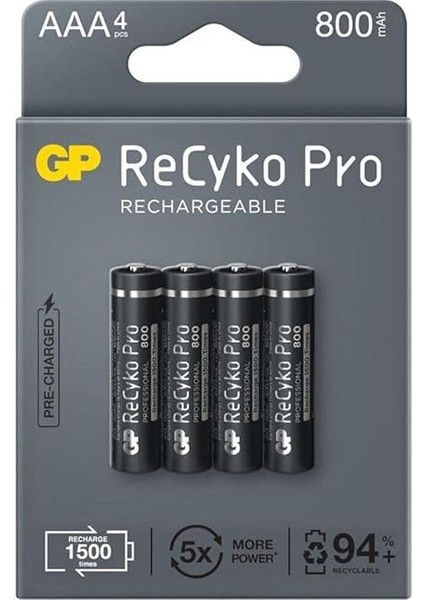 Batteries Recyko Pro Aaa Ince Ni-Mh Şarjlı Pil, 1.2 Volt, 4'lü Kart modelleri