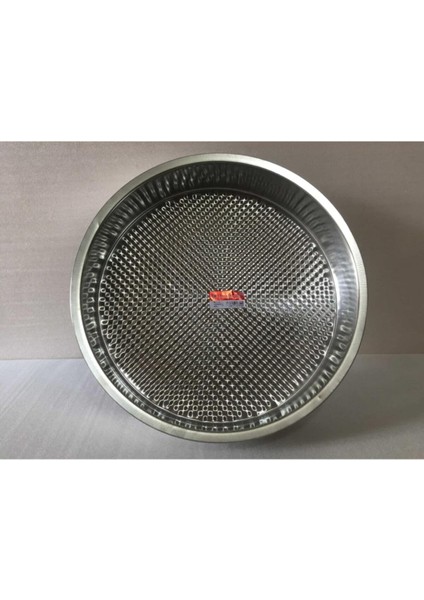 - Çiğ Köfte Tepsisi 4.no - Çap: 47 cm - Derinlik: 8,5 cm - Çelik Leğen - Motifli