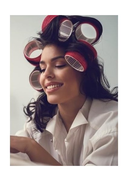 1214 Mega Boy Bigudi 6lı Cırtlı - Yapışkanlı Bigudi Mavi fırsatları