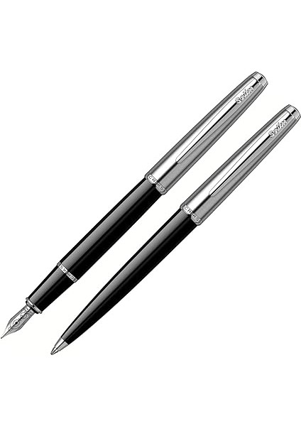 Metropolis 78 Dolma Kalem & Tükenmez Kalem Takımı, Akrilik Gövde, Siyah fiyatları