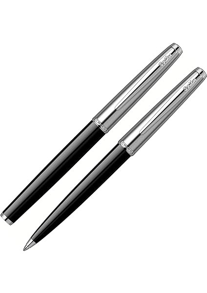 Metropolis 78 Dolma Kalem & Tükenmez Kalem Takımı, Akrilik Gövde, Siyah indirimleri