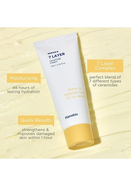 7 Layer Ceramide Cream- 7 Katmanlı Seramid Krem/hasarlı Cildi 1 Saat Içinde Güçlendirir 70ML fırsatları