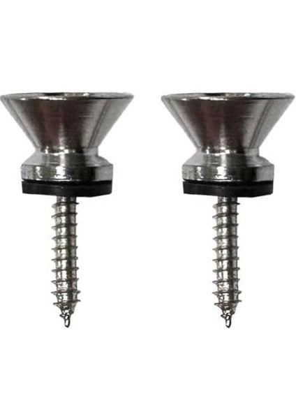 Pm1-2x Silver Metal Kaliteli Gitar Askı Pimi Omuz Askısı Takmak Için Vida Pim (2 Adet)