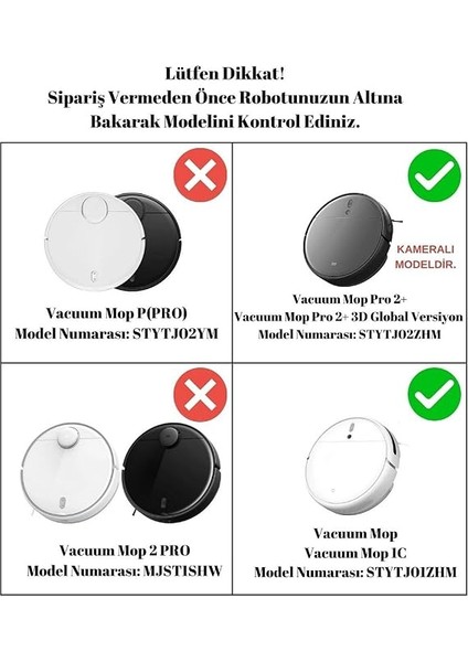Yenileme Seti 7 Parça Mi Mijia 1c Robot Vacuum Mop 2c ile Vacuum Mop Mop Pro 2+ Uyumlu Yedek Parça Seti 7 Adet fiyatları