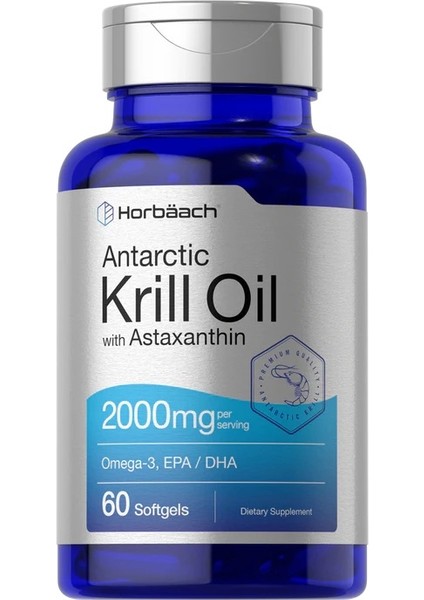 Krill Oil 2000MG | 60 Softgels | With Astaxantin | Omega-3, Epa/dha