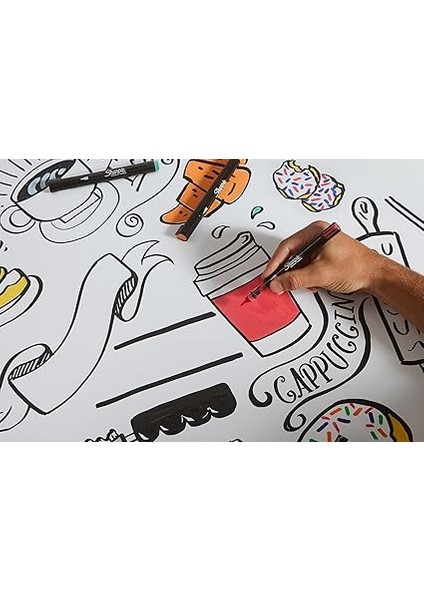 Creative Marker Akrilik Boya Kalemleri | Su Bazlı Boya Kalemi Fırça Uçlu | Mürekkep Kağıdı Geçirmez ve Çoğu Yüzey Üzerine Yazar | 5 Adet" modelleri