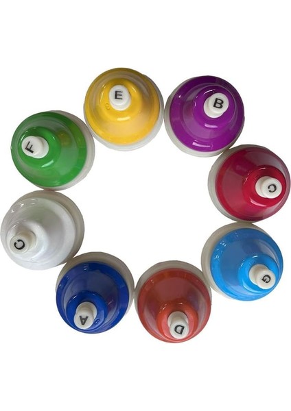 Hb-80 Çocuklar Için Eğitici Oyuncak Masa Zil Seti 8 Notalı Masa Zili Notalarla