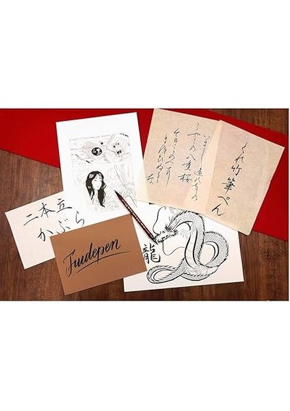 Fude Pen Nıhon-Date Kabura Fırça Kalemi (No.55), Yazı, Kaligrafi, Sanat, Yazı, Eskiz ve Mürekkepleme Illüstrasyonu Için Çift Taraflı Sert ve Yumuşak Fırça Uçlu Kalem. Ap Sertifikalı, indirimleri