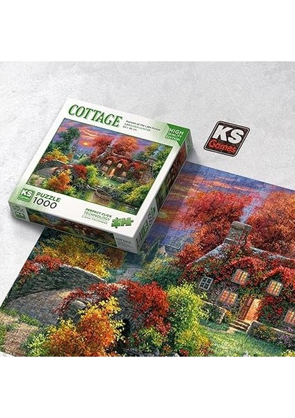Games 1000 Parça Göl Evinde Sonbahar Puzzle fırsatları
