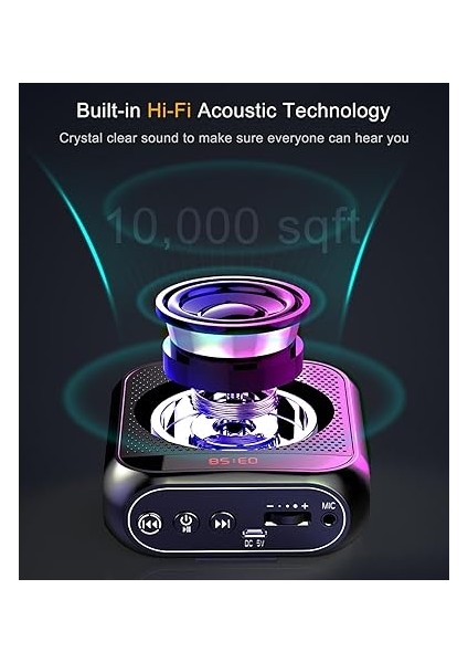 Kablosuz Yaka Mikrofonlu Ses Amplifikatörü, Sınıf Için Kişisel Öğretmen Mikrofonu, Taşınabilir Megafon Hoparlör Kulaklık Sistemi, Tur Rehberi/yoga Için Kablosuz Ses Amplifikatörü fırsatları