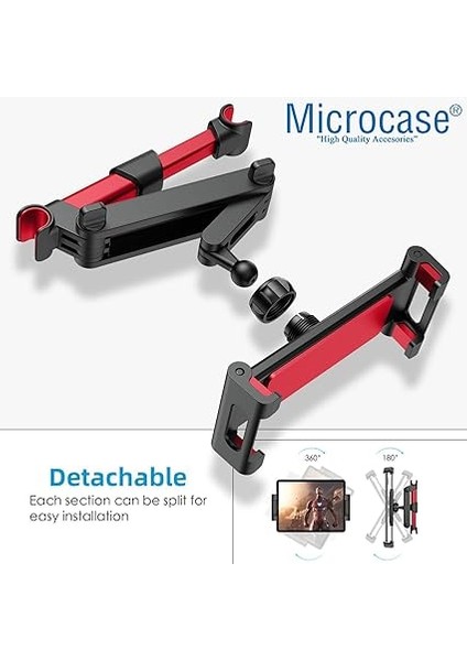 Araç Içi Koltuk Arkası Uzayan Başlıklı Tablet Telefon Tutucu Siyah-Kırmızı - AL2899 modelleri