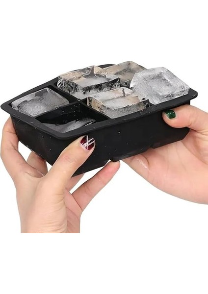 Toptan Kare Buzluk Silikon 6 Bölmeli Buz Kalıbı 5cm Dev Buz Küpleri - Sunum Buz Küpü Çok Renkli Viski Buzu fiyatları