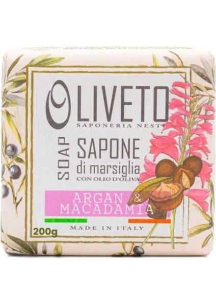 Dante Saponeria Olıveto & Macadamia Katı Sabun 200 G | Besleyici | Argan ve Fındık Özlü
