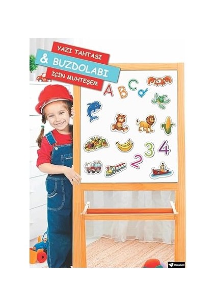 Manyetik Mıknatıslı Türkçe - Ingilizce Harfler ve Sayılar Eğitici Alfabe ve Sayı Magnet modelleri