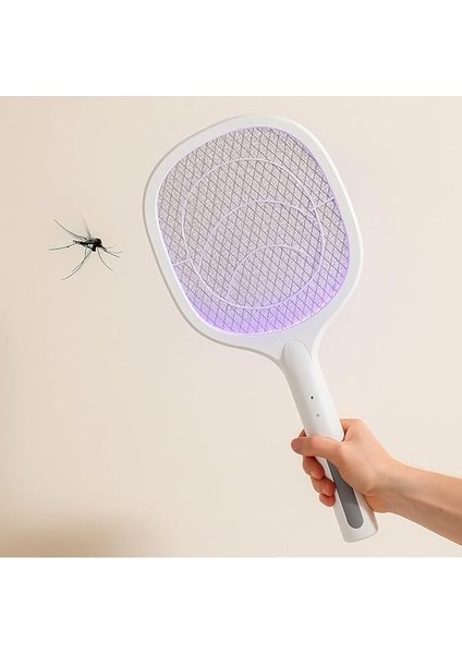 Raketi Sivrisinek Öldürücü Dik Durabilen Standlı 8 Pcs Uv Işıklı 1500 Mah 3000V Raket, Aç-Kapa Düğmeli Elektrikli Sarjlı Sinek Raketi, Güvenli Kullanım fırsatları