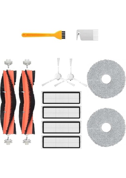 Dreame L10 L10S Ultra Uyumlu Yedek Fırça Hepa Mop Seti-12 Parça