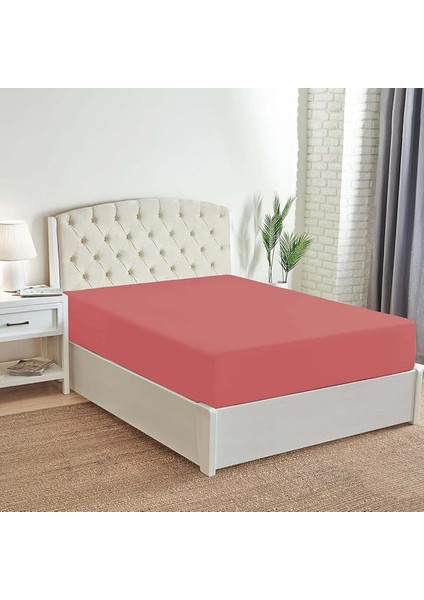 Ev Tekstil Ürünleri Lastikli Çarşaf (Nar Çiçeği) (160X200)