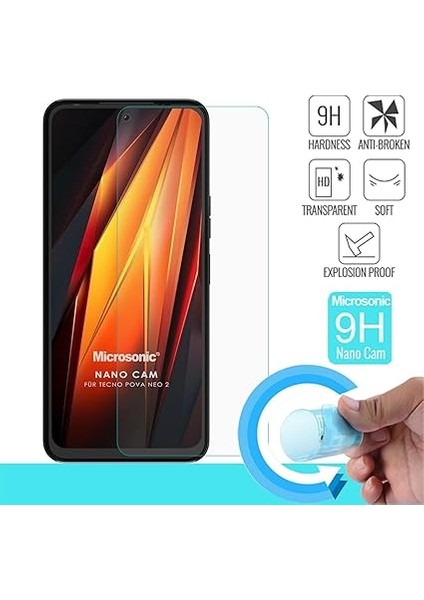 Tecno Pova Neo 2 Nano Glass Cam Ekran Koruyucu [pova Neo 2 ile Uyumlu Ekran Koruyucu - Şeffaf] fiyatları