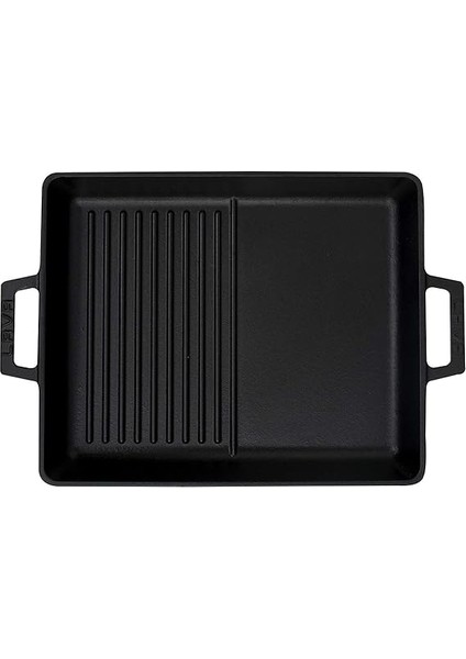 Metal Döküm Izgara Tava, Metal Kulplu, 26X32CM, Siyah fiyatları