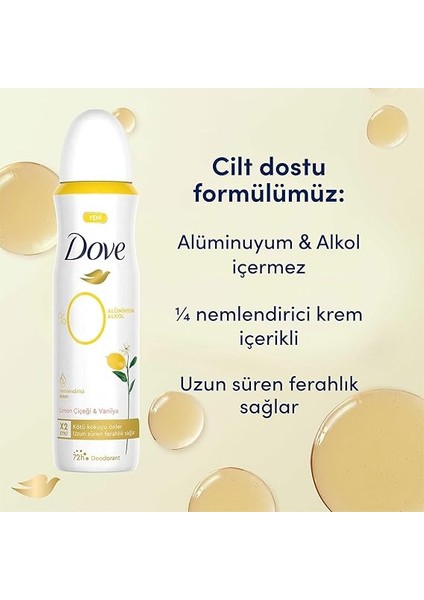 Kadın Deodorant%0 Alüminyum Limon Çiçeği & Vanilya 150ML indirimleri