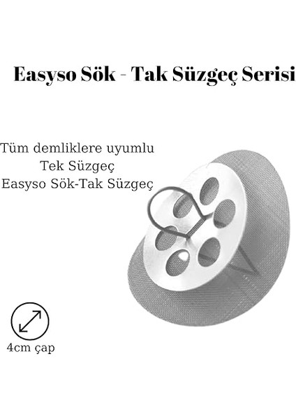 Paket Demlik Süzgeci Çay Süzeği Demlik Içi Sök-Tak Desire Plus Set Uyumlu Süzgeç 2023 EASYSO1032 modelleri