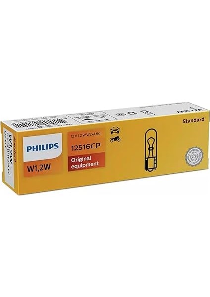 W1.2W T5 Gösterge Ampulü, 12516CP 12V, 10'lu Paket modelleri