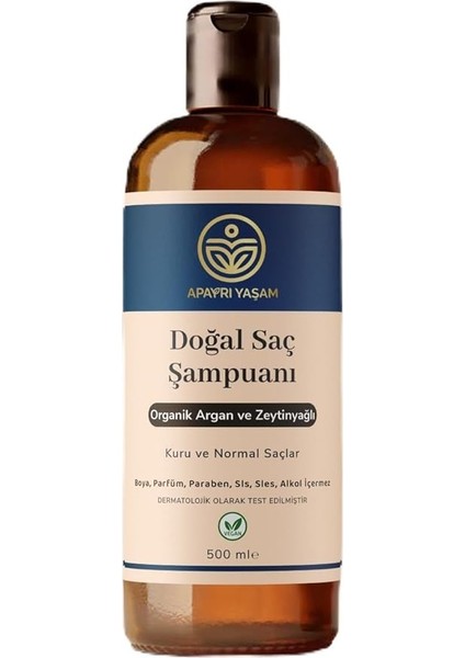 Yaşam Organik Argan ve Zeytinyağı Özlü Kuru ve Normal Saçlar Için Besleyici ve Onarıcı Şampuan 500 ml