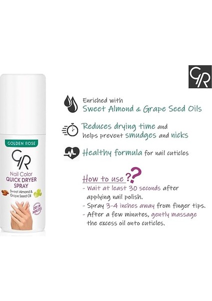 Rose Nail Color Quick Dryer Spray 1 Paket fiyatları