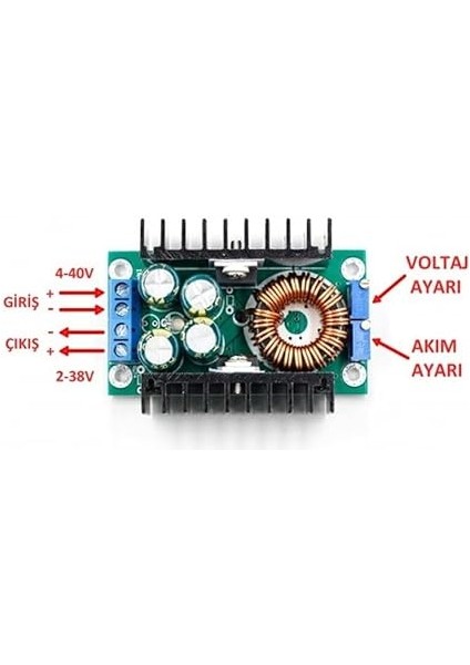 XL4016 300W 10A Dc-Dc Step Down Voltaj Düşürücü Regülatör Kartı Arduino fiyatları