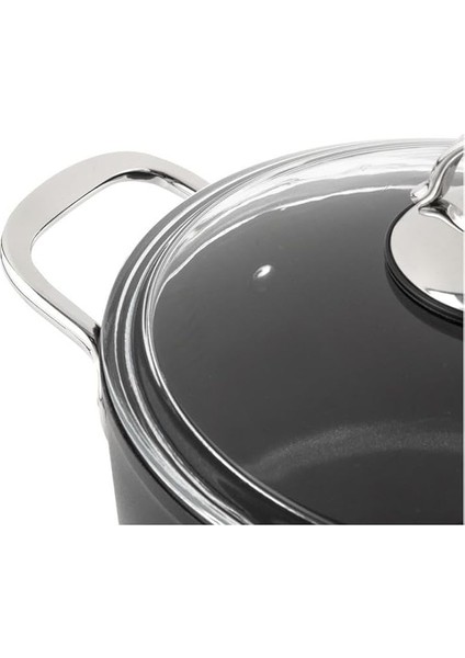 Titanium Siyah Basık Tencere 22 cm fiyatları