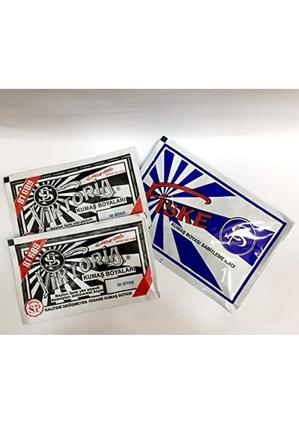 Viktoria Kumaş Boyası Kot Boyası Siyah + 1AD Fiske