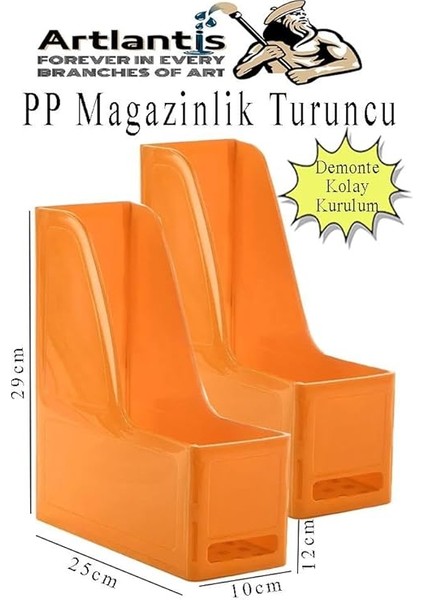Turuncu Magazinlik Demonte Plastik 2 Adet Plastik Kutu Klasörü Magazinlik A4 Dosya ve Masa Düzenleyici Sınıf Ev Ofis fiyatları