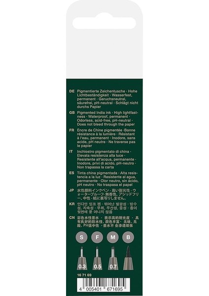 Pitt Artist Pen Çizim Kalemi Seti, 4’lü (S, F, M, B Uç), Suya ve Solmaya Dayanıklı, Kalıcı Mürekkep, Farklı Uç Kalınlıkları fiyatları