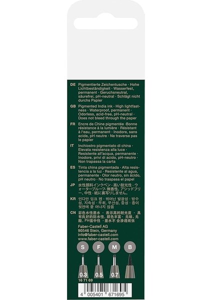 Pitt Artist Pen Çizim Kalemi Seti, 4’lü (S, F, M, B Uç), Suya ve Solmaya Dayanıklı, Kalıcı Mürekkep, Farklı Uç Kalınlıkları indirimleri