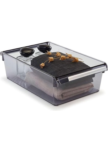 M-E27-40-25 Düzenleyici Raf, Şeffaf Siyah fırsatları