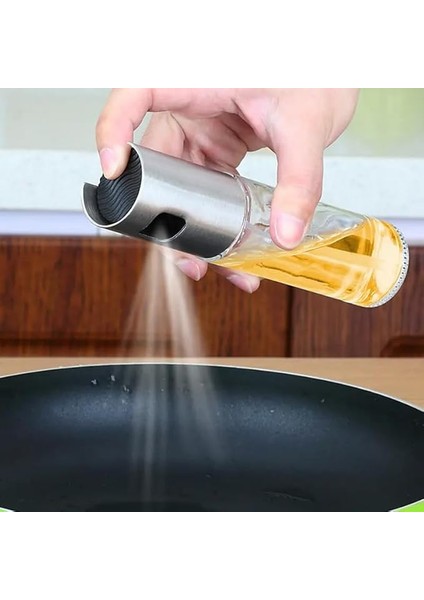 Toptan Sprey Yağlık Spreyli Cam Şişe Yağdanlık, Yağ, Sirke ve Limon Püskürtücü, 100 Ml, Asorti