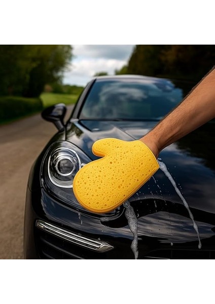 Store Eldiven Model Oto Yıkama Süngeri – Araba, Motosiklet, Cam, Jant ve Ev Temizliği Için Ergonomik Yumuşak Sünger – Yüksek Köpük & Çizilmez Yapı fırsatları
