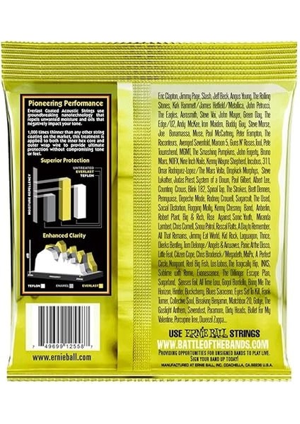 Ball Everlast Hafif Kaplamalı 80/20 Bronz Akustik Gitar Telleri, Ölçü 11-52 fiyatları