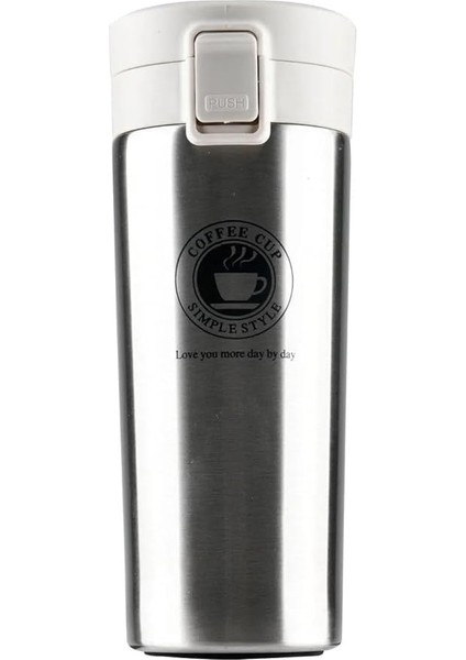 Çelik Termos Bardak, Sızdırmaz Kapaklı, 6 Saat Sıcak Tutma, Ofis ve Seyahat Için