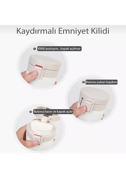 Çelik Termos Bardak, Sızdırmaz Kapaklı, 6 Saat Sıcak Tutma, Ofis ve Seyahat Için indirimleri