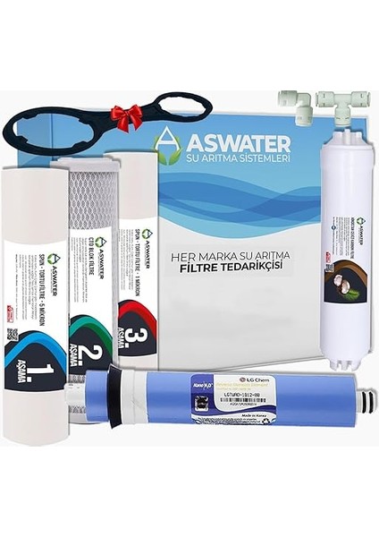 Water Ihlas Aura Cebilion Uyumlu Açık Kasa Su Arıtma Cihazı 5 Aşamalı Filtresi Seti